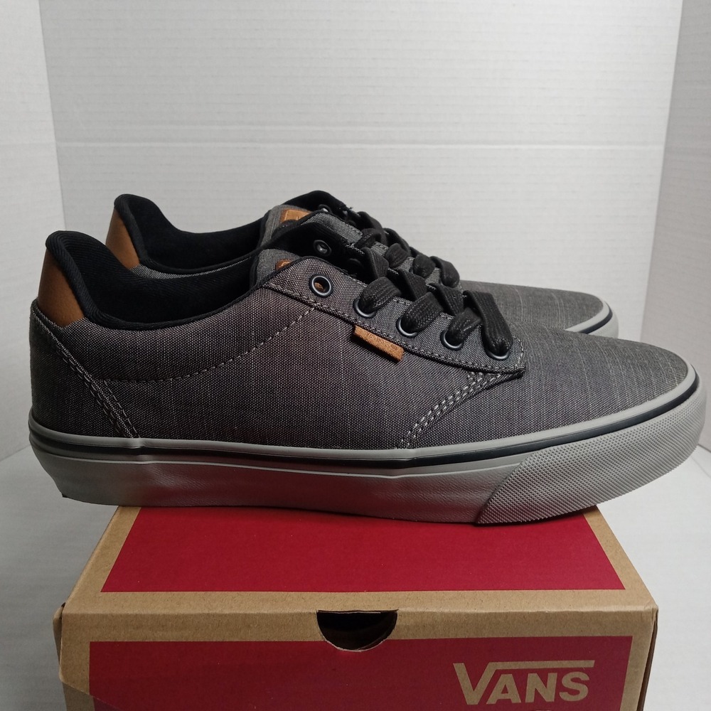 Vans Atwood Deluxe Skate Shoes Sneakers Textile Grey Men's Size 8.5 VN0A3WKWSG7
